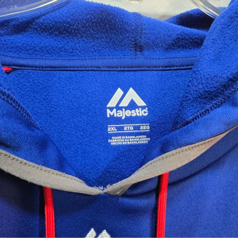 Majestic Chicago Cubs Baseball Pullover Hoodie Athletic Top 2XL - Picture 4 of 8
